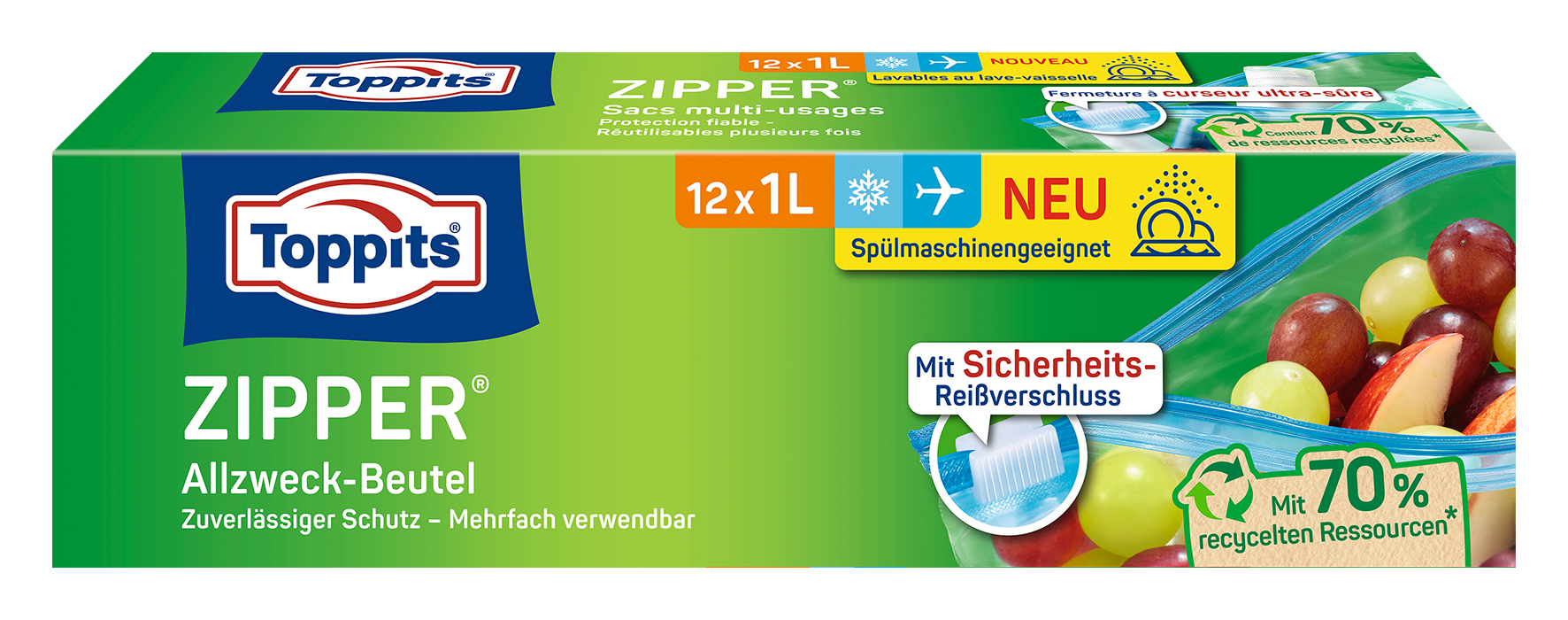 Allzweckbeutel Zipper 1l