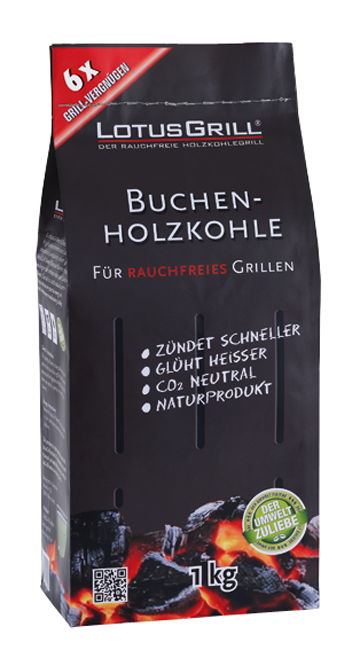 Holzkohle Buche 1kg