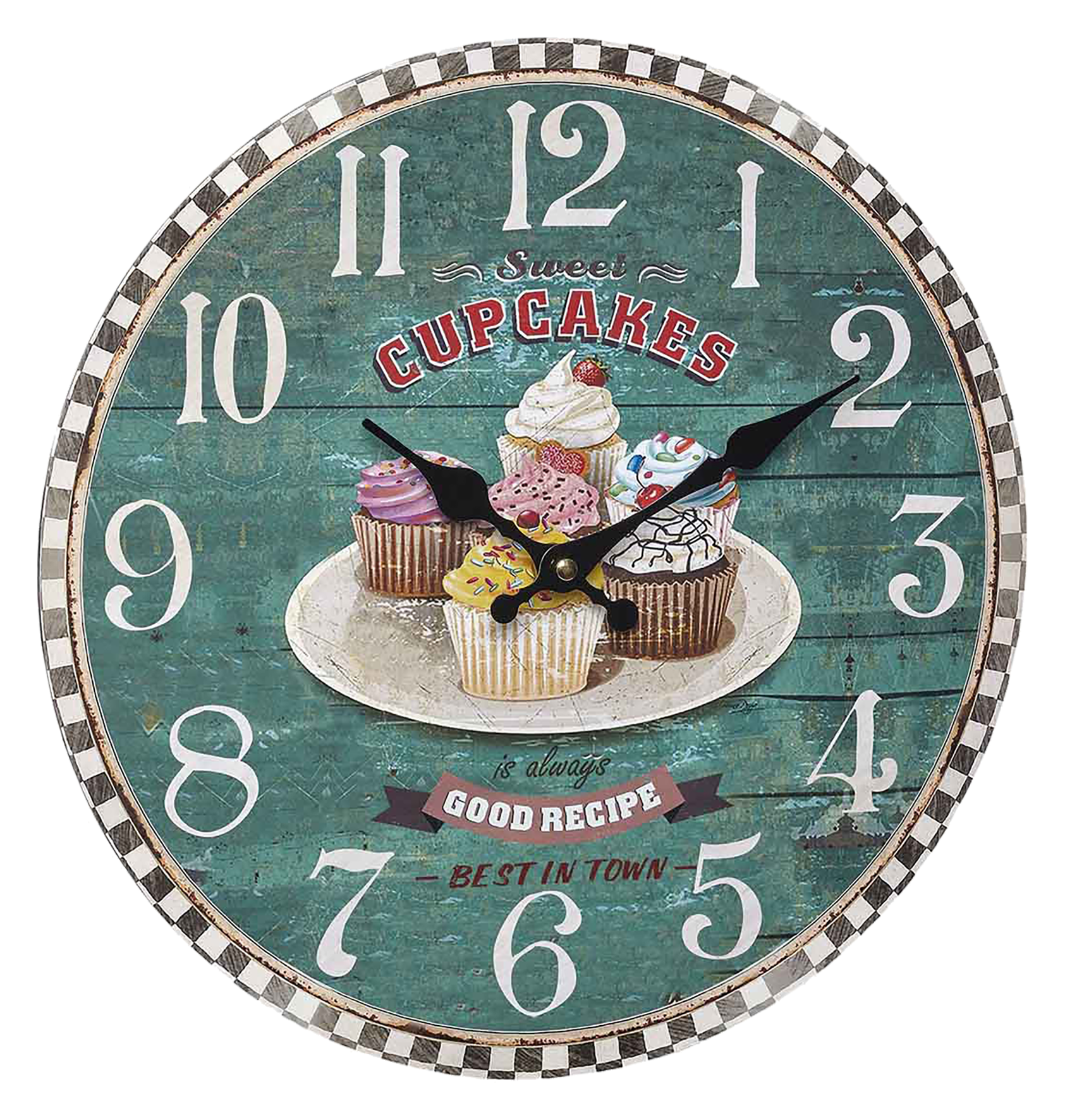 Wanduhr Cupcakes Vintage