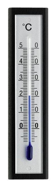 Innenthermometer Buche schwarz