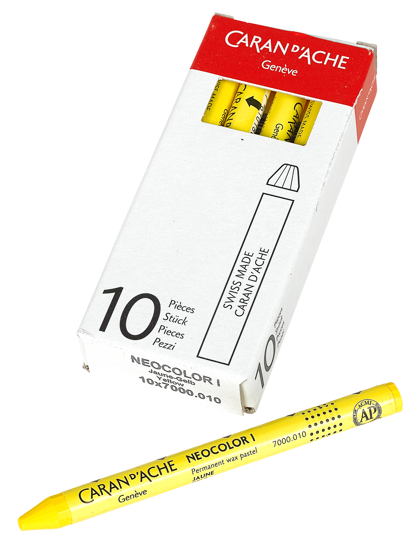 Fettkreide 10 Stück gelb