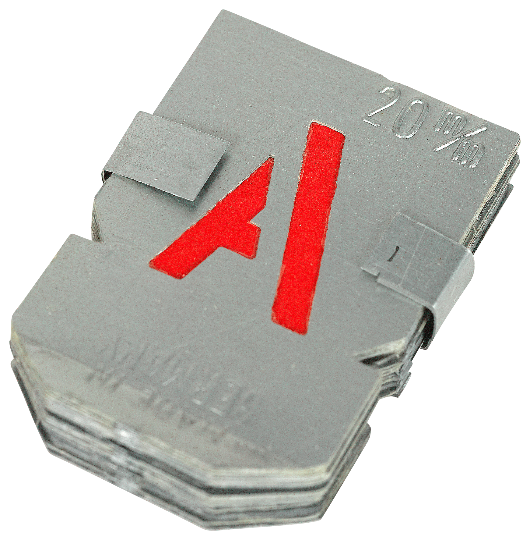 Zinkschablone Buchstaben 20 mm