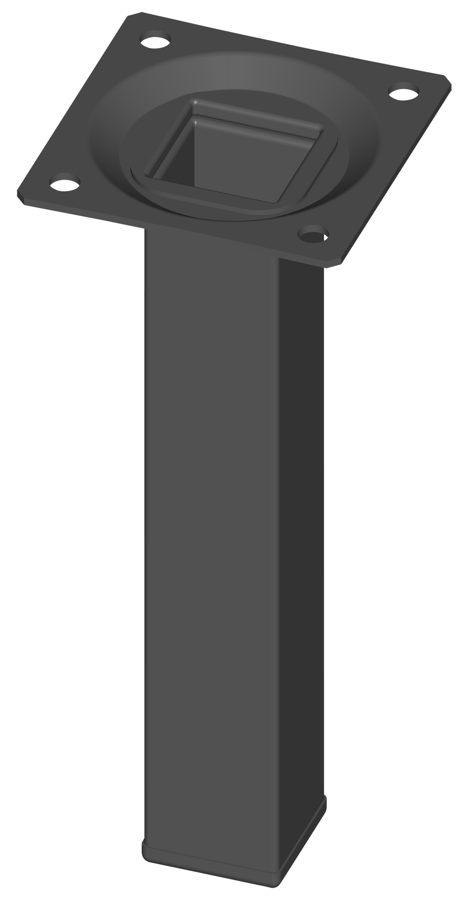 Möbelfuss 25x25 schwarz 15 cm