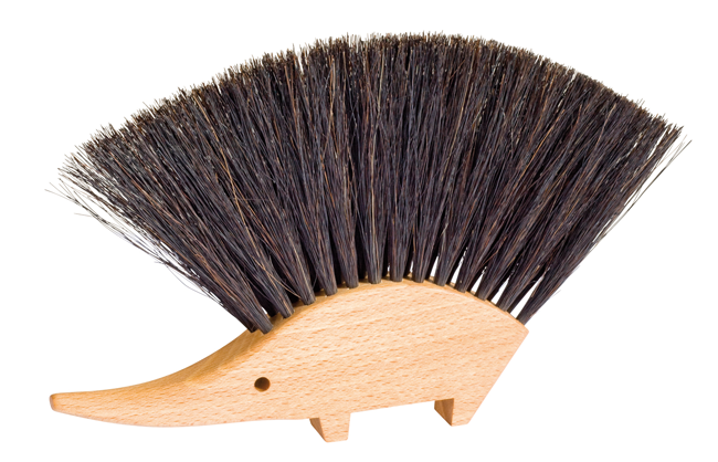 Tischbürste Igel Buchenholz