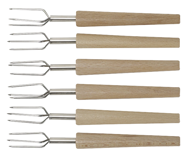 Kartoffelgabeln Holz 6St