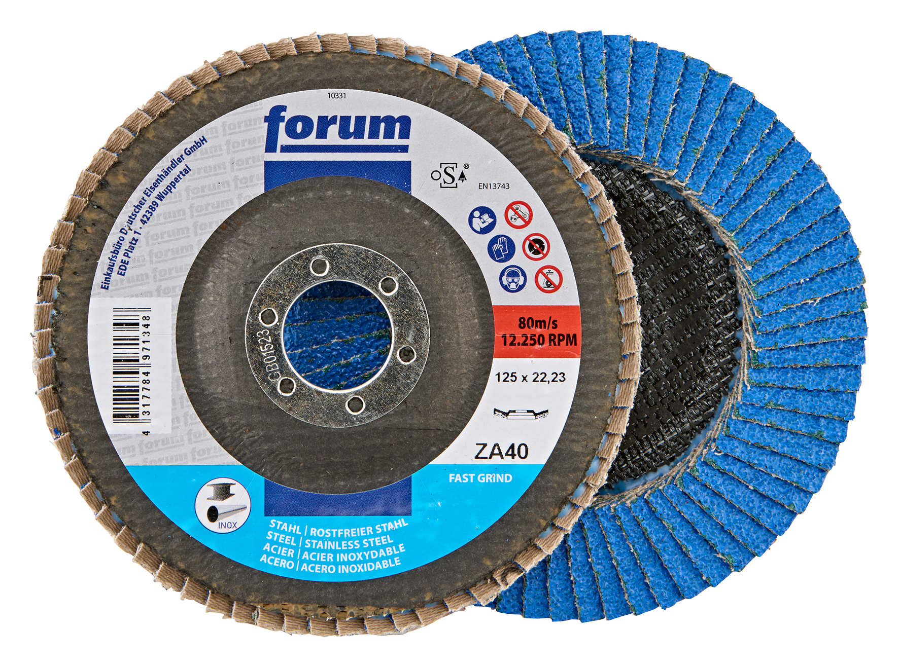 Fächers. 125mm gewölbt ZK40