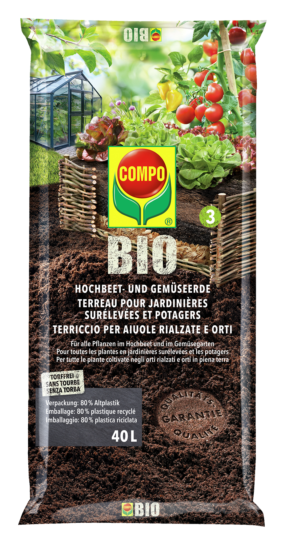 Hochbeet Gemüseerde Bio 40l