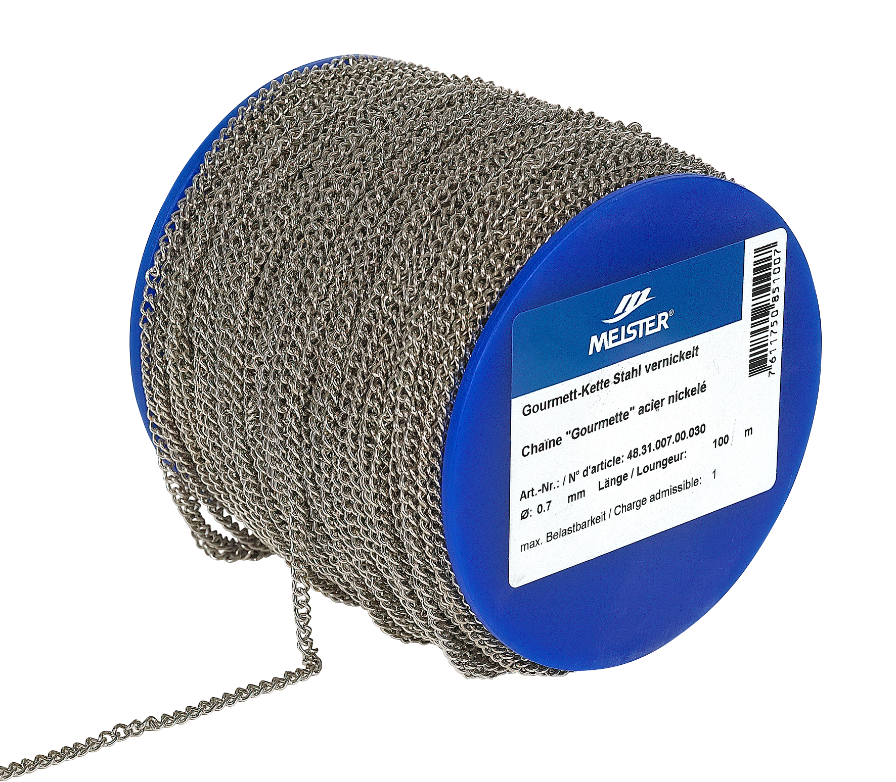 Gourmettekette ø0.7mm 5 kg