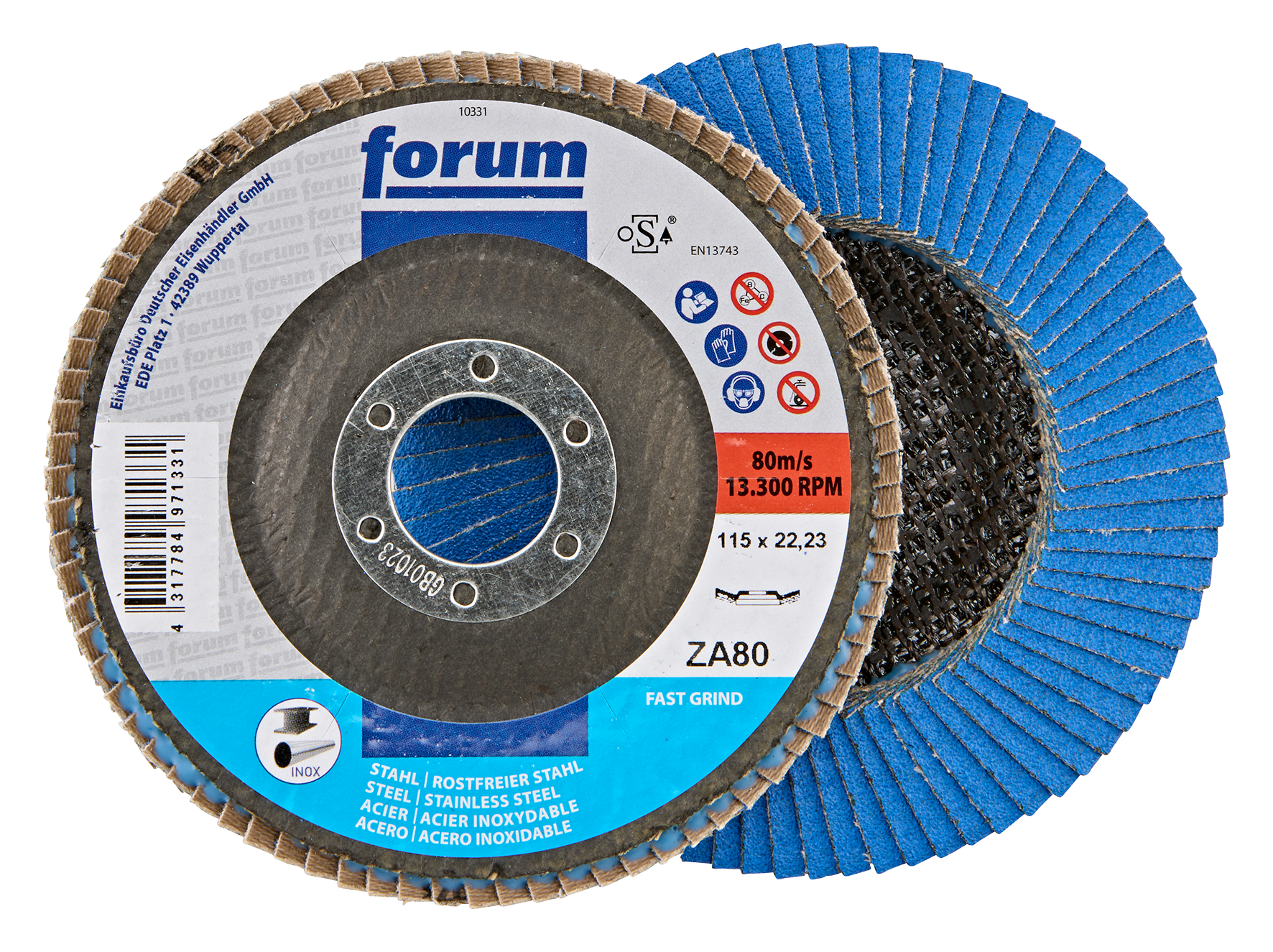 Fächers. 115mm gewölbt ZK80