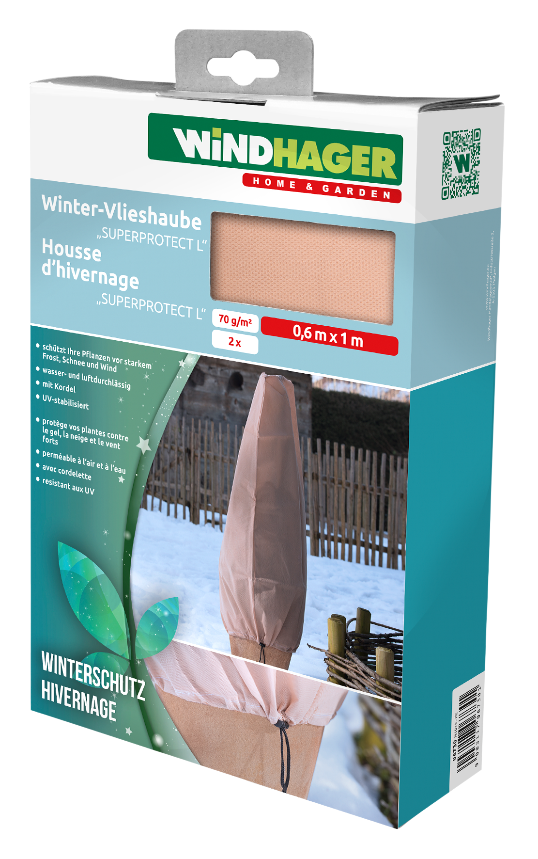 Winter-Vlieshaube 0.6x1m 2Stk.