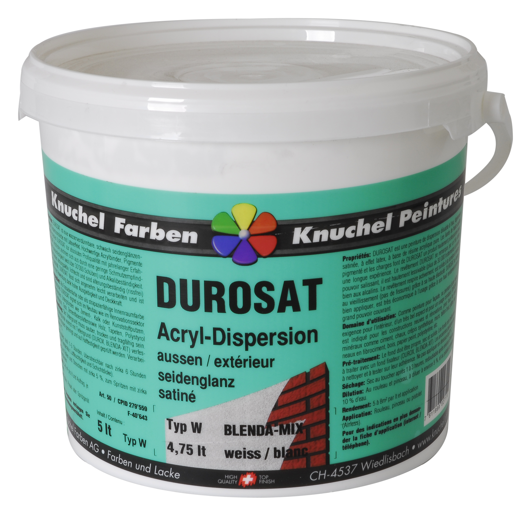 Durosat-Mix 5 l weiss