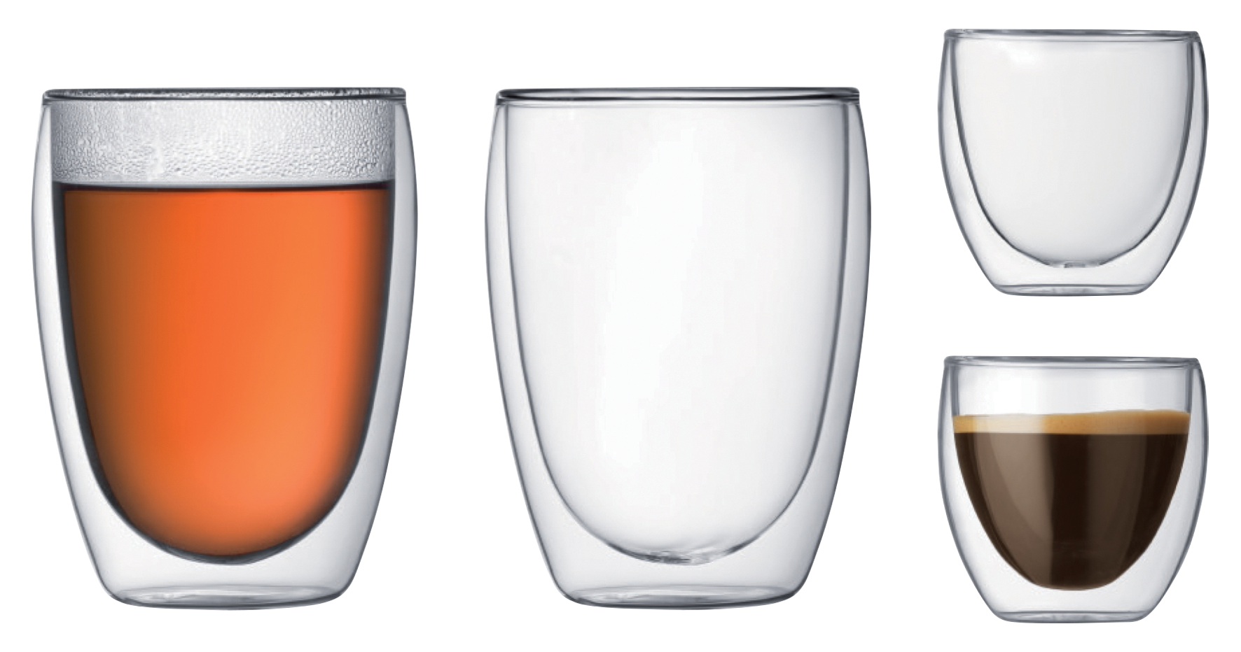 Trinkglas doppelwandig 4Stück