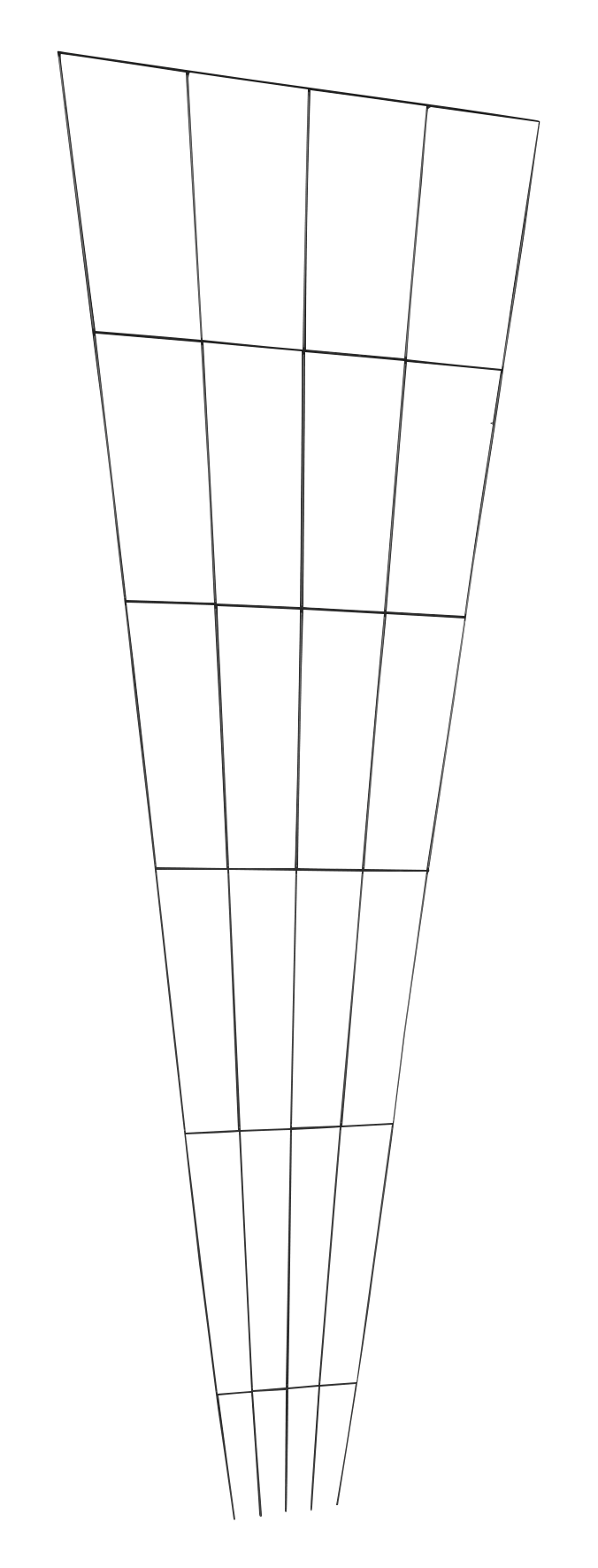 Gitterspaliermetall V-Form