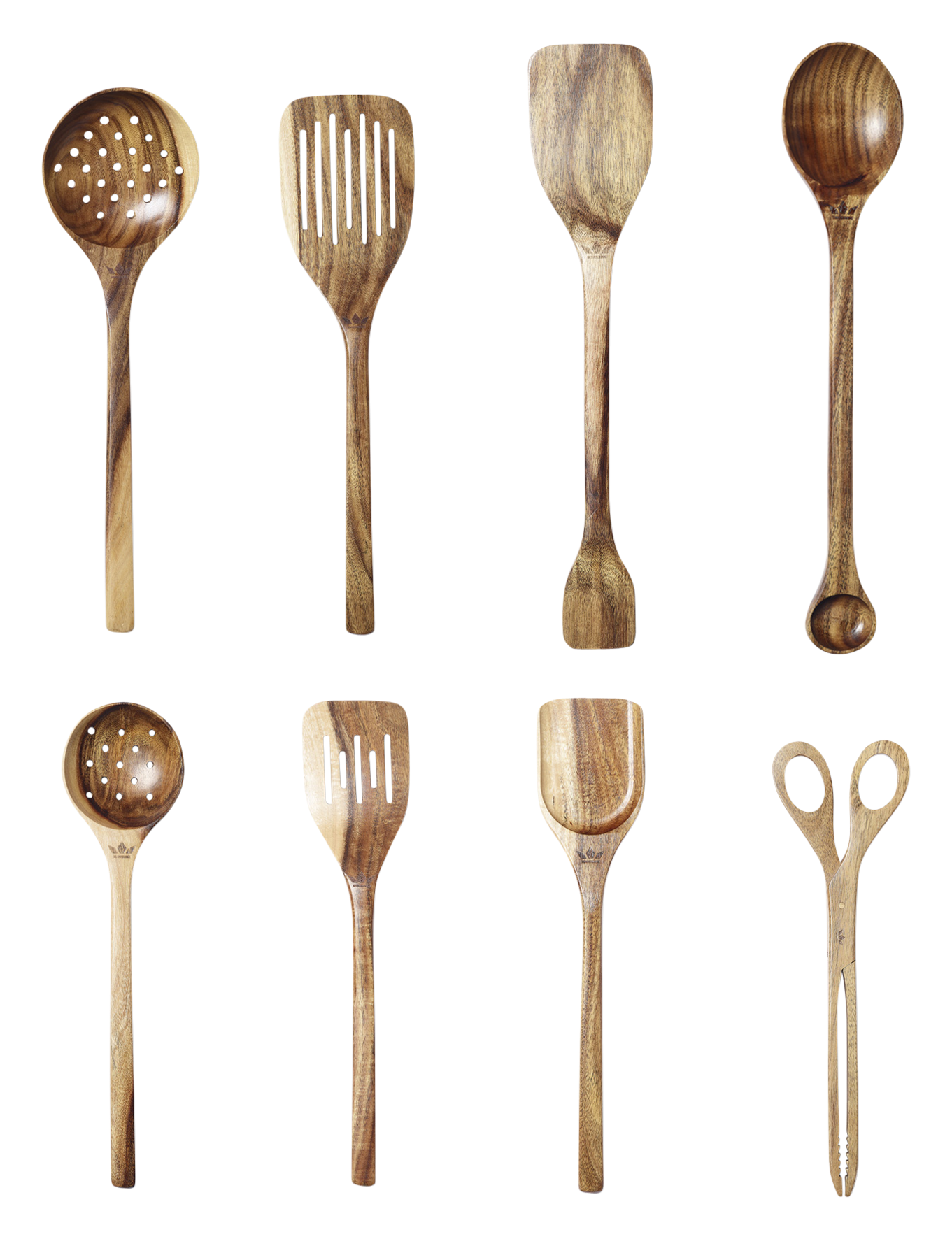 Holz-Utensilien im Set 8Stk.