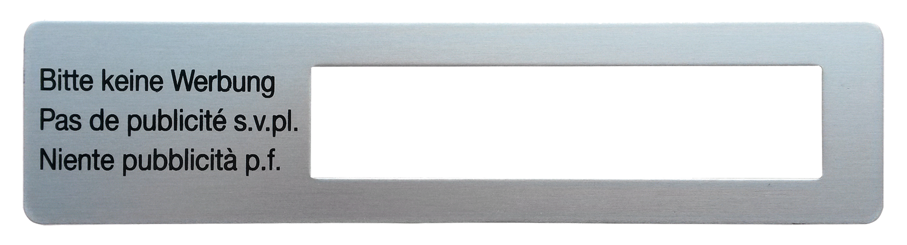 Schild "Bitte k. Werbung" SB
