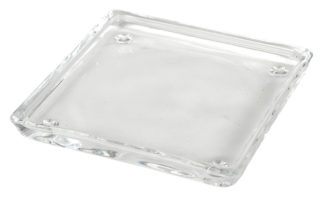 Kerzenteller Glas 10x10 cm