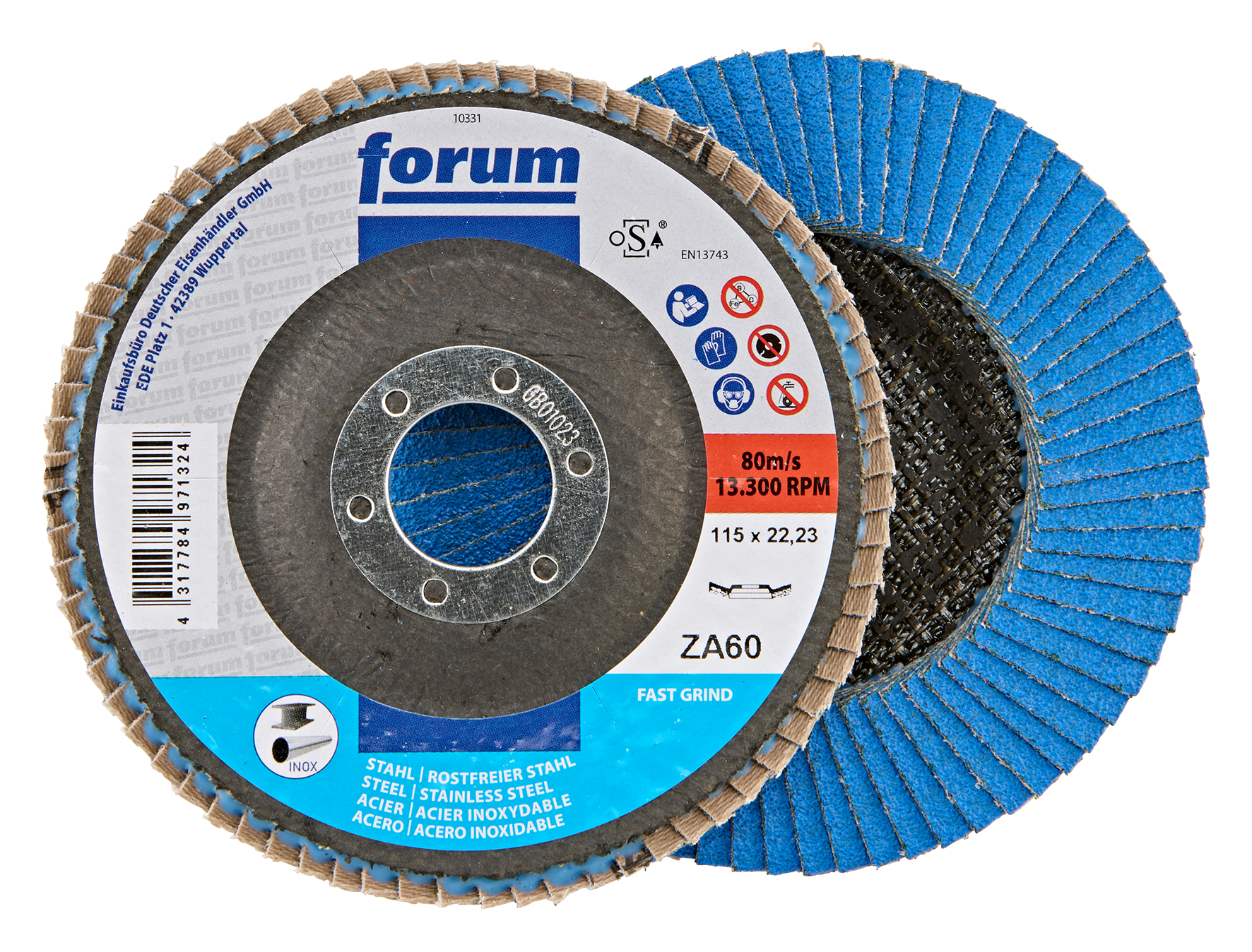 Fächers. 115mm gewölbt ZK60