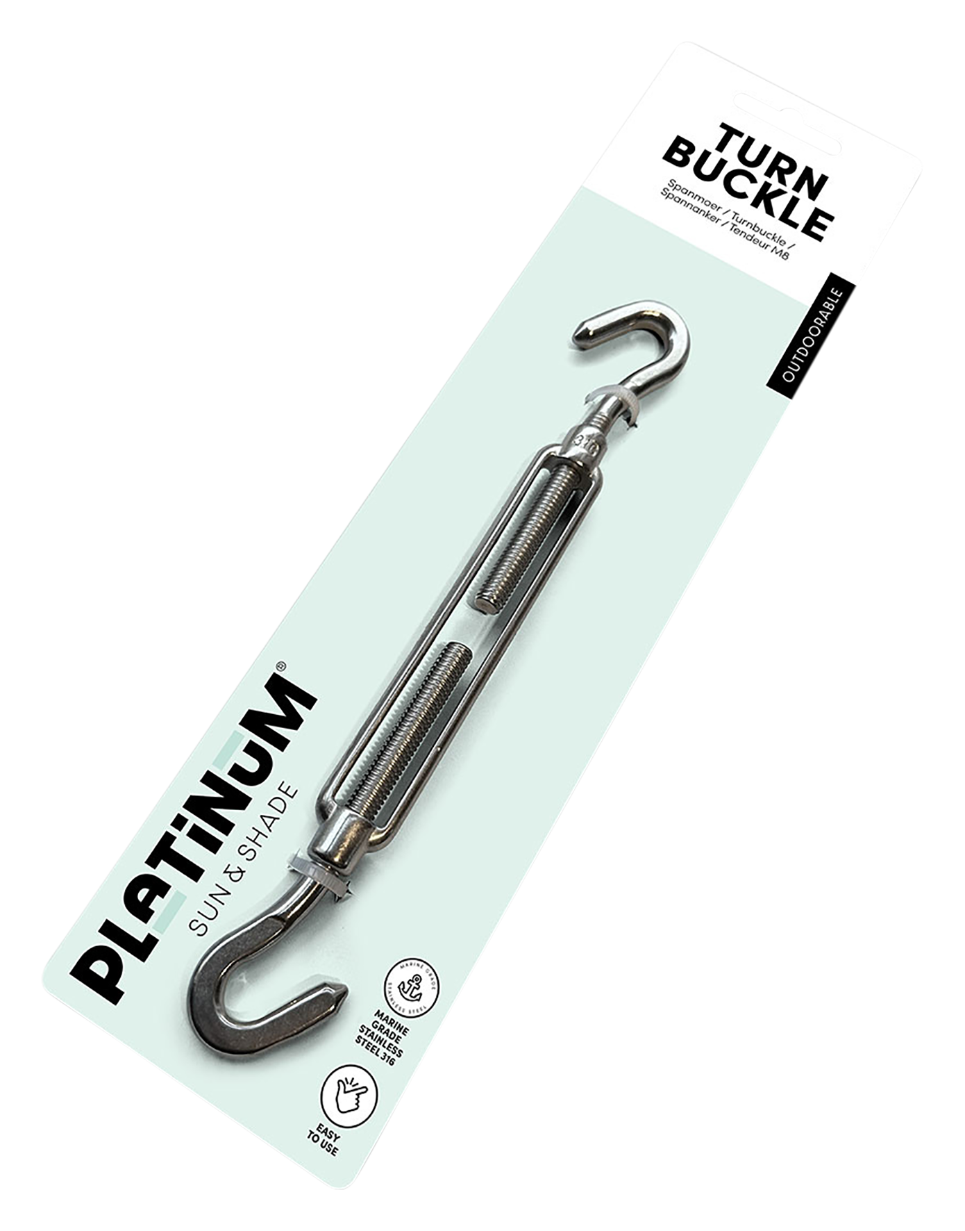 Spannmutter mit 2 Haken M8