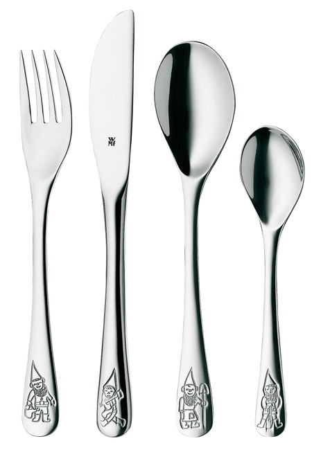 Kinderbesteck Zwerge 4-teilig