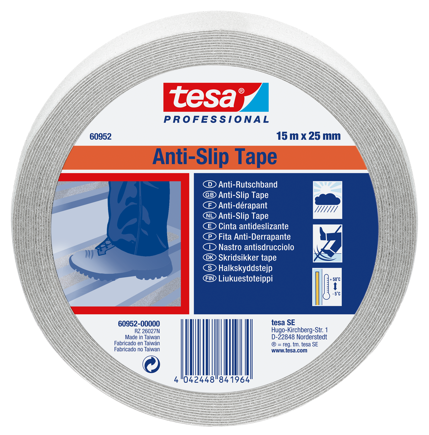 Antirutschband 15:25 transpar.