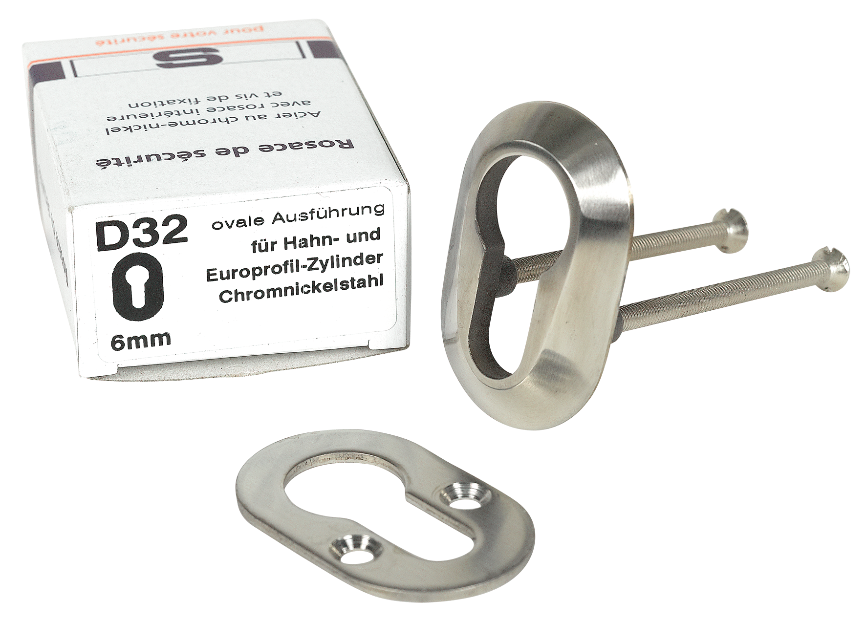 Schutzrosette D 32 oval 6 mm