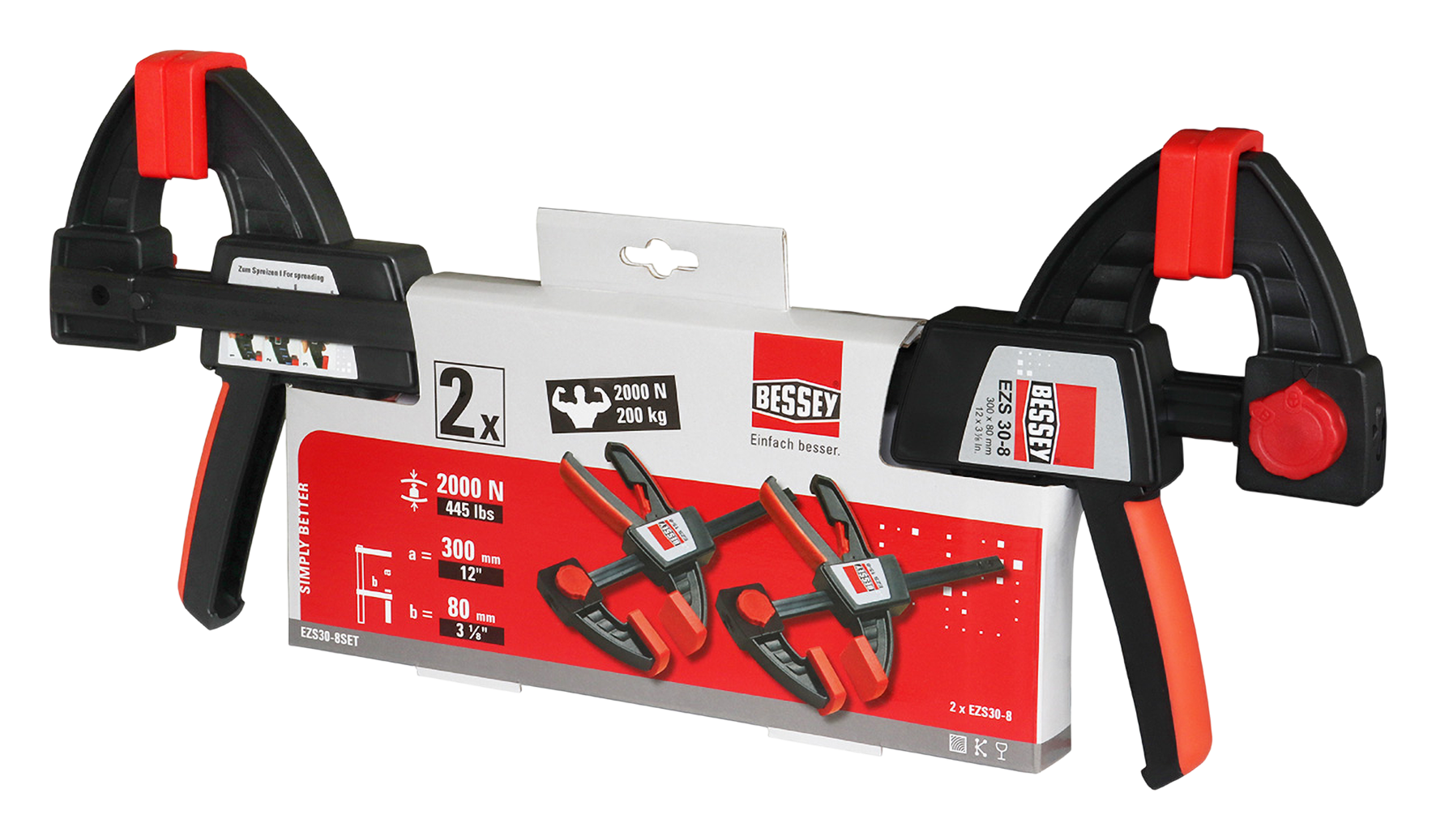 Einhandzwingen-Set 2xEZS30-8