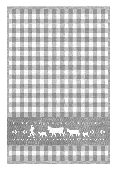 Küchentuch Alpauf. Jacquard sw