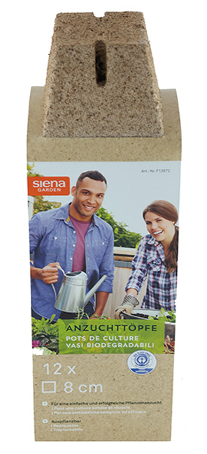 Anzuchttopf 8x8 cm 12 Stück