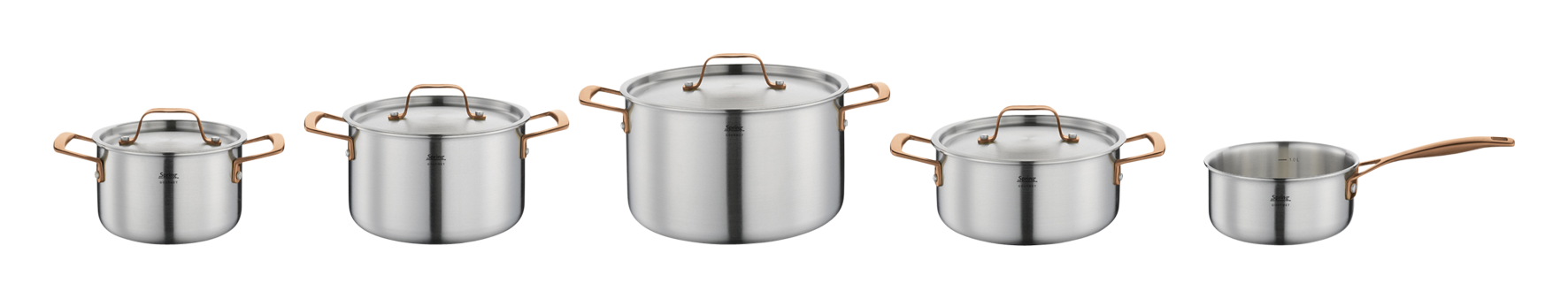 Topf-Set Gourm.roségold 5tlg.