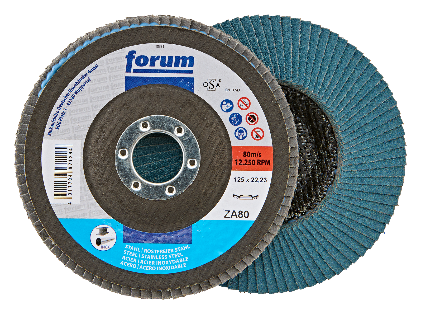 Fächers. 125mm gewölbt ZK80