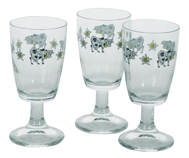 Kaffeeglas Happy Cow 3St.