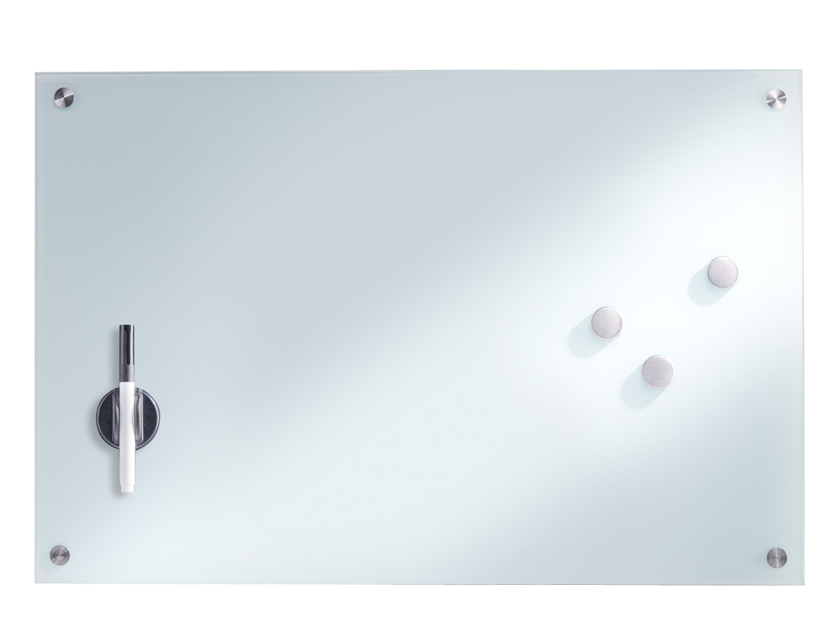 Memobord Glas weiss 40x40cm