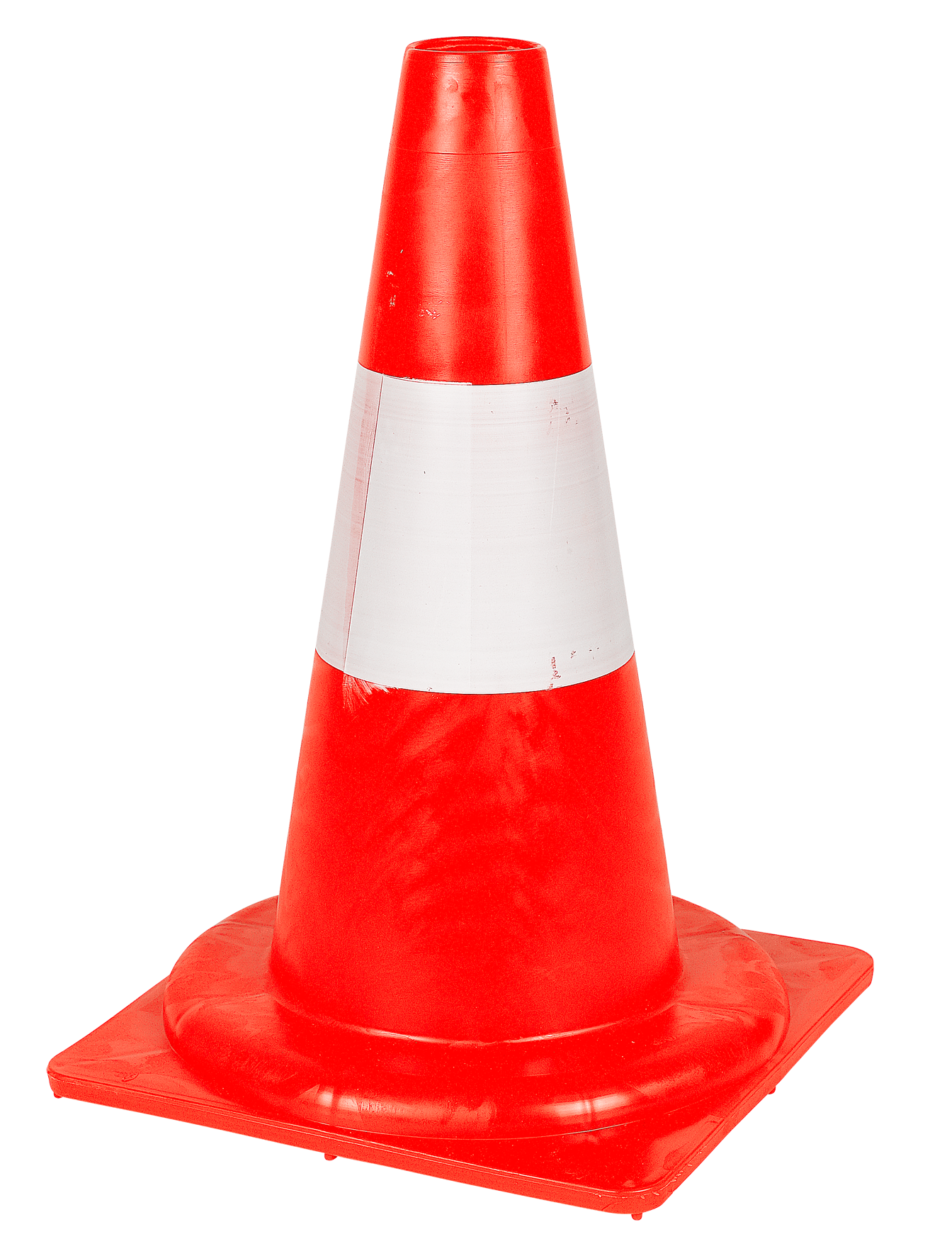 Verkehrskegel rot/weiss 34 cm