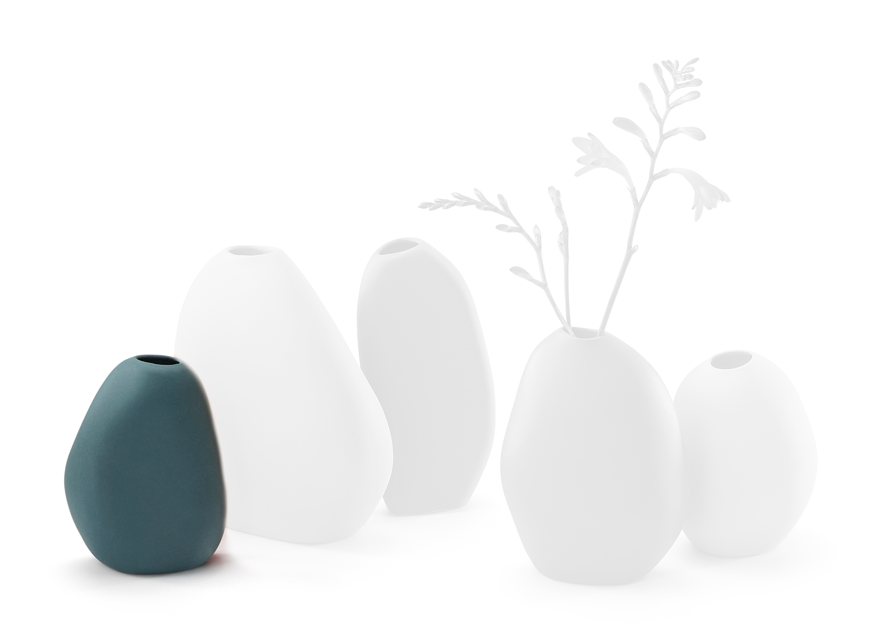 Vase Bud 7x3x10 petrol