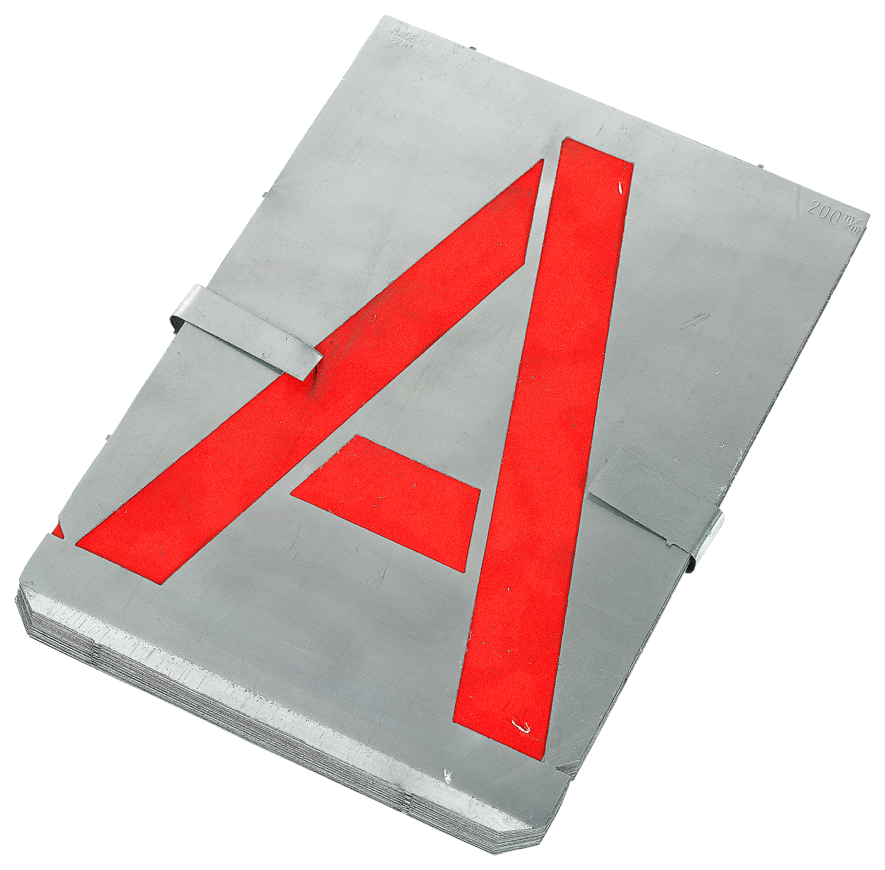 Zinkschablone Buchstaben 200mm