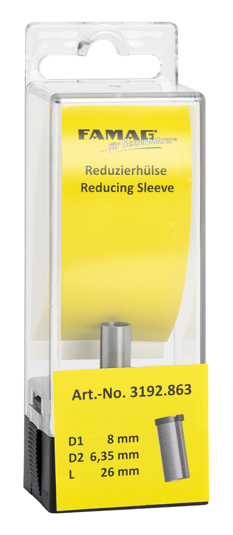 Reduzierhülse ø8.00 auf ø6.35