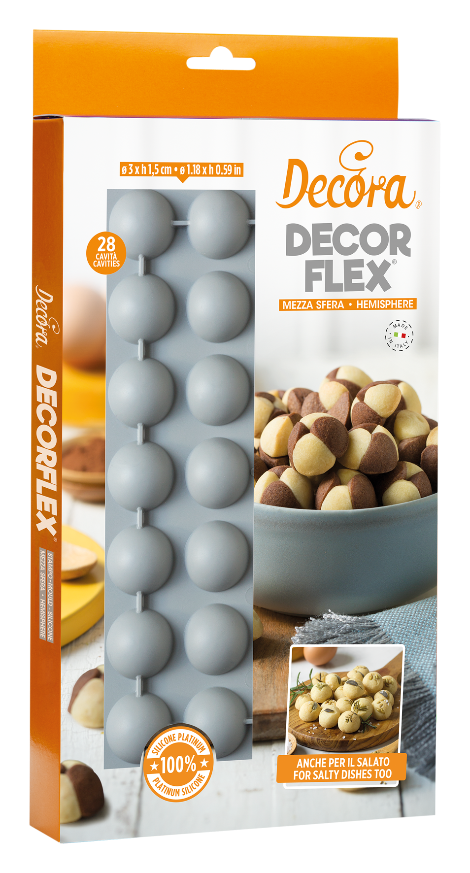 Backform 28 Halb-Kugeln