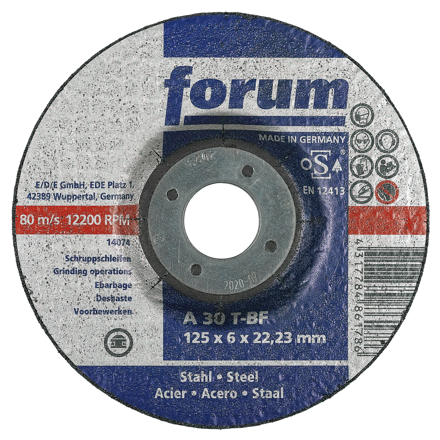 Schruppscheibe Stahl 125x6.0