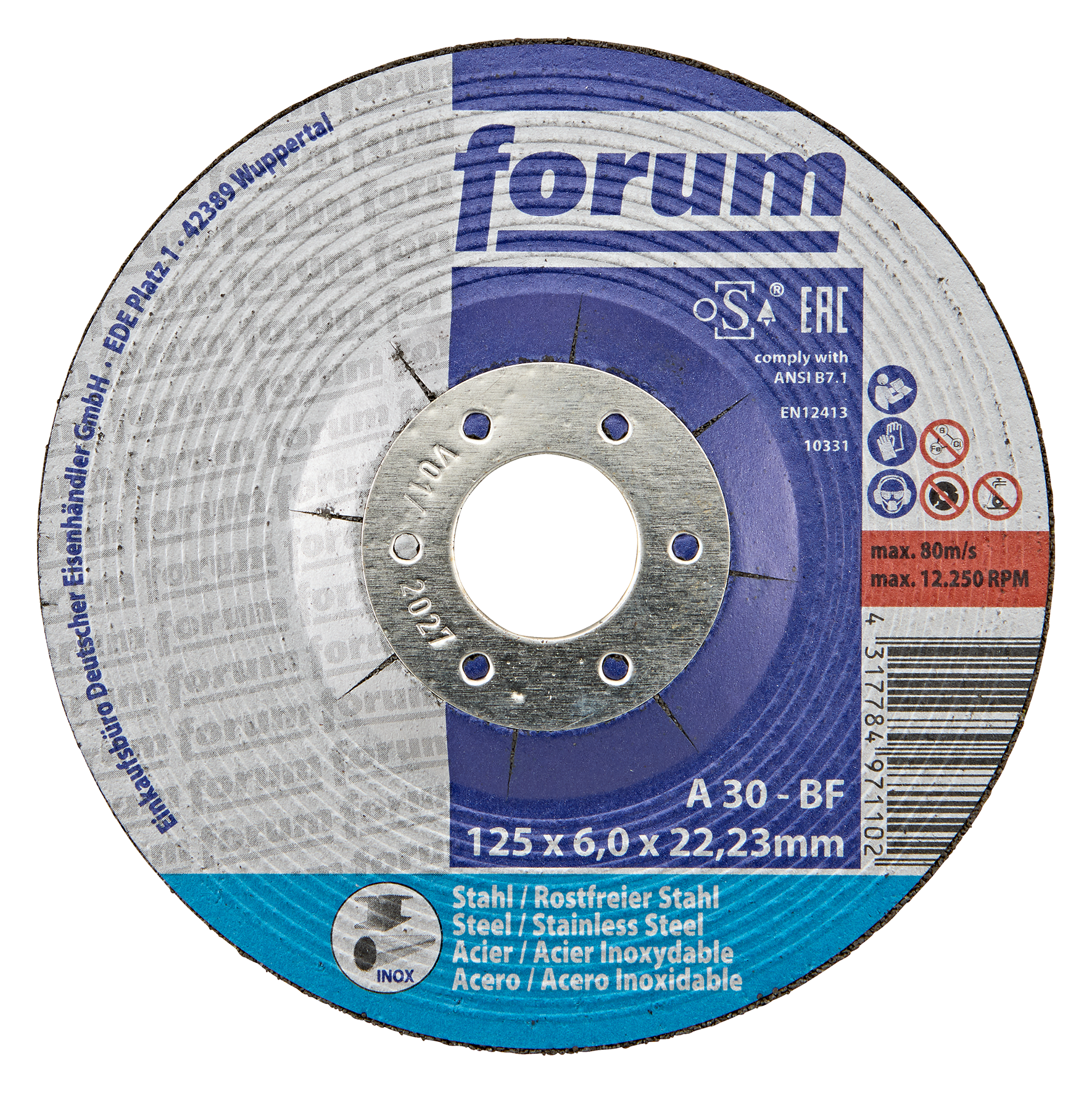 Schrupps. Inox 125x6 T42