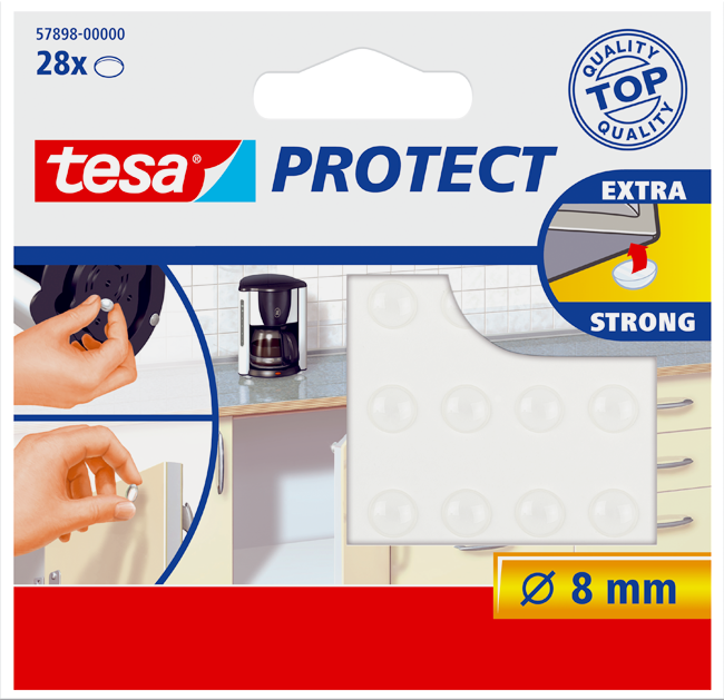 Lärmstopper rund 8 mm transp.