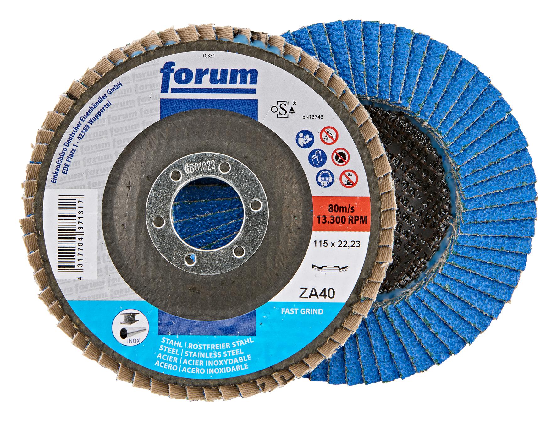 Fächers. 115mm gewölbt ZK40