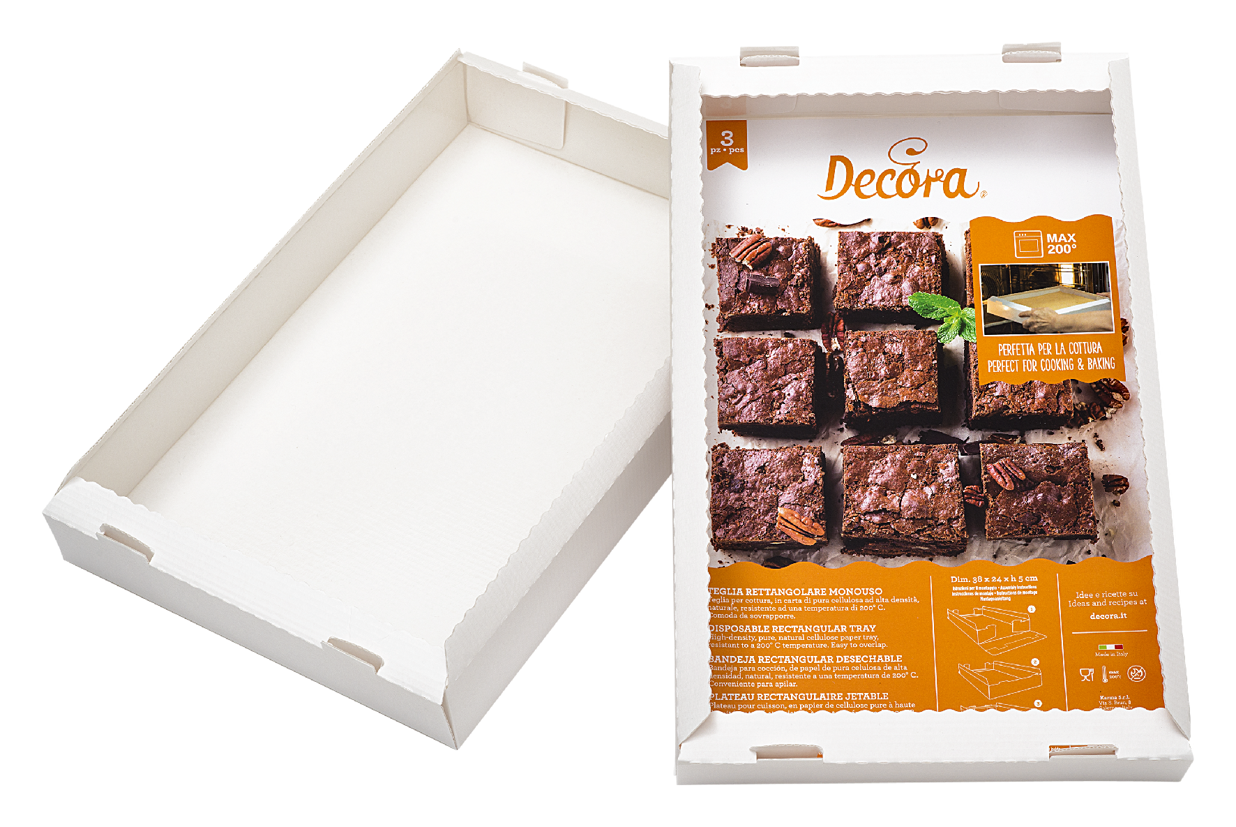 Backbleche Einweg 3St.38x24 cm