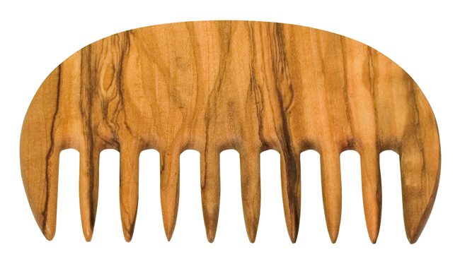 Afrokamm Olivenholz 10.5cm