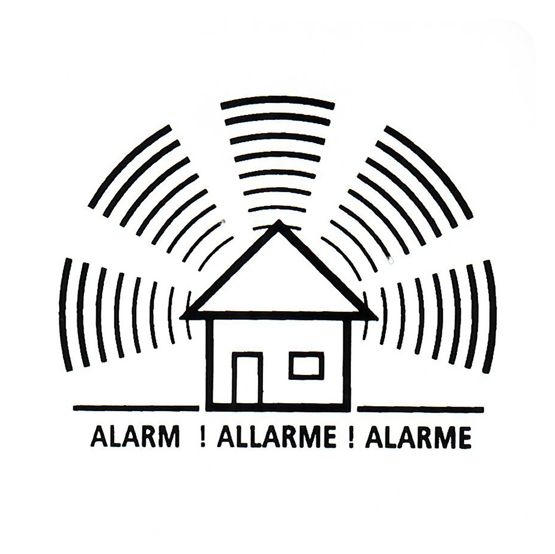 Schild ALARM Kun 75x75