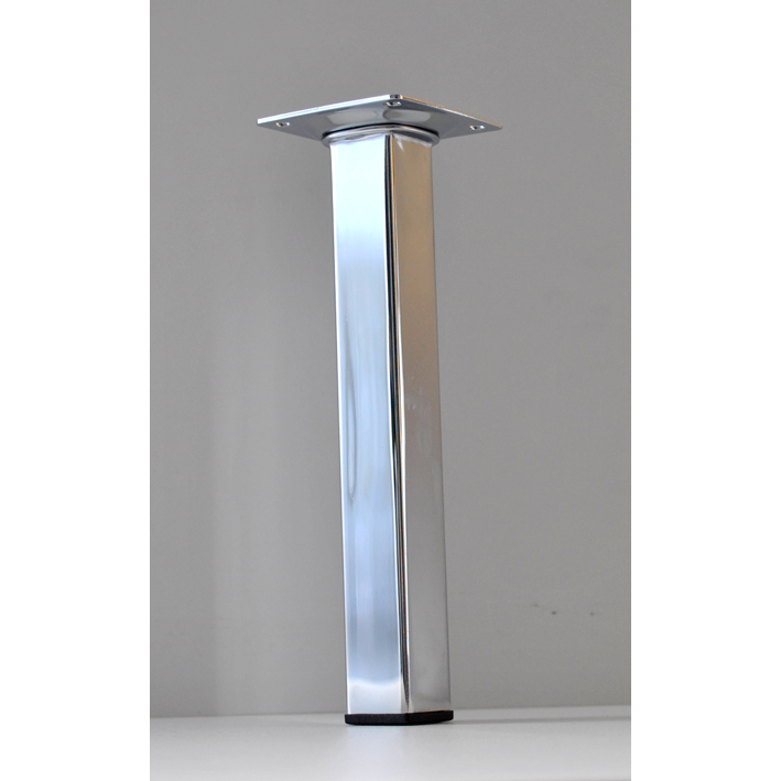 Möbelfuss 25x25 chrom 20 cm