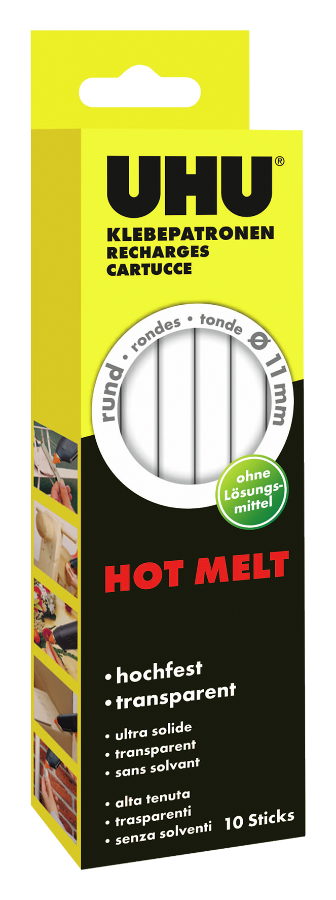 Klebepatronen Hot ø 11 10Stk.