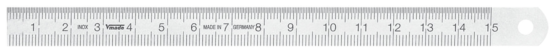 Stahlmassstab 150 mm Inox