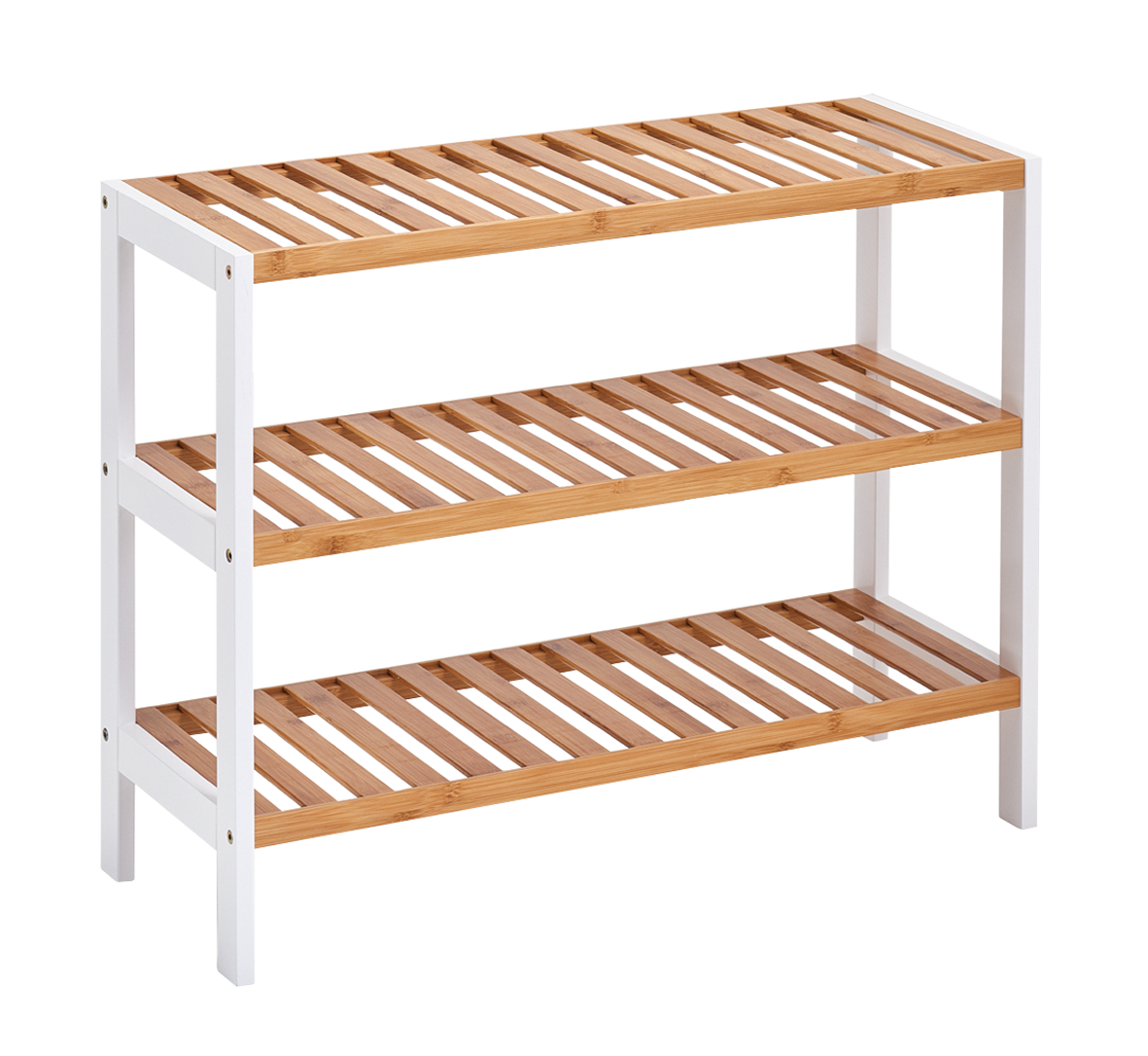 Schuhregal Bamboo weiss 70cm