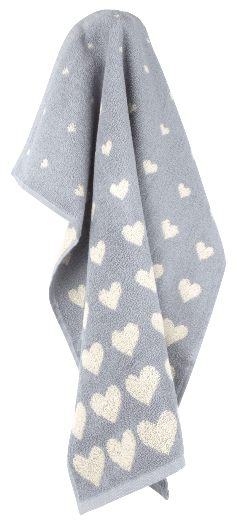 Küchentuch Hearts grau 53x60