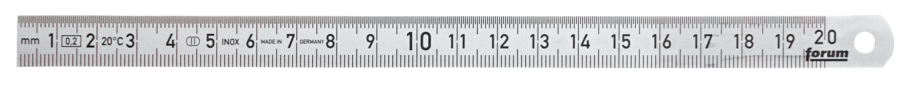 Stahlmassstab inox 200x13